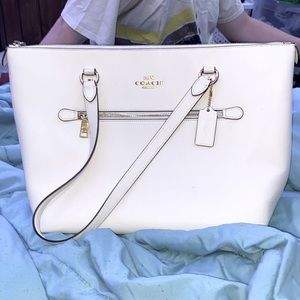 white coach bag